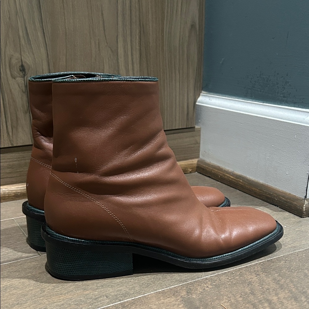 Dries Van Noten Tan Leather Boots